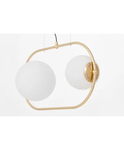 NOWOCZESNA PODWÓJNA LAMPA WISZĄCA ZŁOTA PANARI PRO