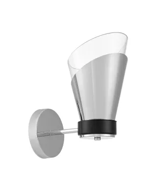 LAMPA ŚCIENNA KINKIET NOWOCZESNY CHROMOWANY FABRO W1