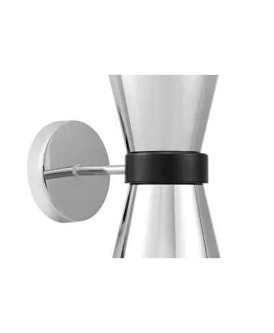 LAMPA ŚCIENNA KINKIET PODWÓJNY NOWOCZESNY CHROMOWANY FABRO W2