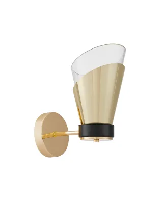 LAMPA ŚCIENNA KINKIET NOWOCZESNY ZŁOTY FABRO W1