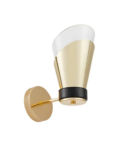 LAMPA ŚCIENNA KINKIET NOWOCZESNY ZŁOTY FABRO W1