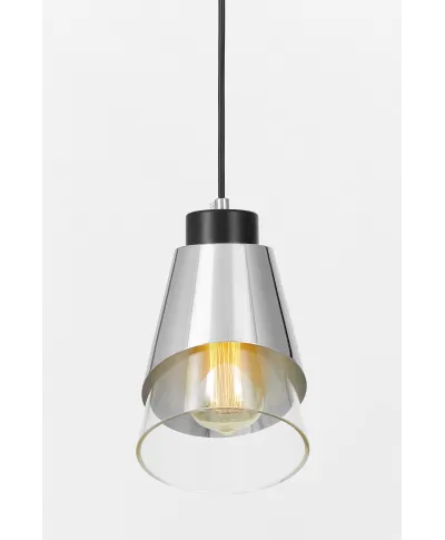 LAMPA WISZĄCA NOWOCZESNA CHROMOWANA FABRO W1