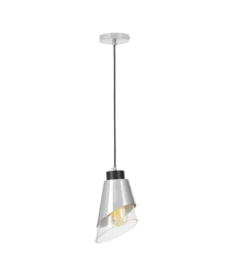 LAMPA WISZĄCA NOWOCZESNA CHROMOWANA FABRO W1