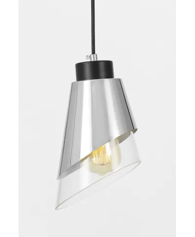 LAMPA WISZĄCA NOWOCZESNA CHROMOWANA FABRO W1