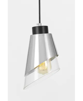 LAMPA WISZĄCA NOWOCZESNA CHROMOWANA FABRO W1