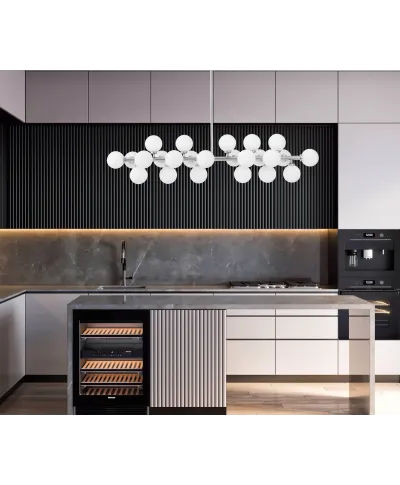 NOWOCZESNA LAMPA WISZĄCA CHROMOWANA PETRICA W24