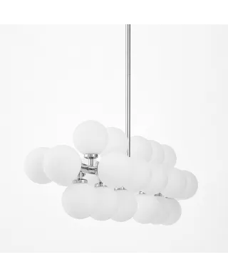 NOWOCZESNA LAMPA WISZĄCA CHROMOWANA PETRICA W24