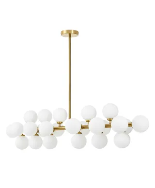 NOWOCZESNA LAMPA WISZĄCA MOSIĘŻNA PETRICA W24