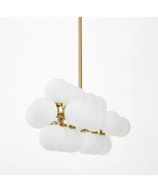 NOWOCZESNA LAMPA WISZĄCA MOSIĘŻNA PETRICA W24