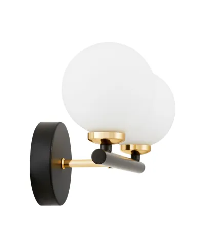 LAMPA ŚCIENNA KINKIET NOWOCZESNY CZARNO-ZŁOTY MARSIADA W2