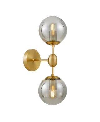 LAMPA ŚCIENNA KINKIET LOFTOWY MOSIĘŻNY-DYMIONY ZODIAK W2