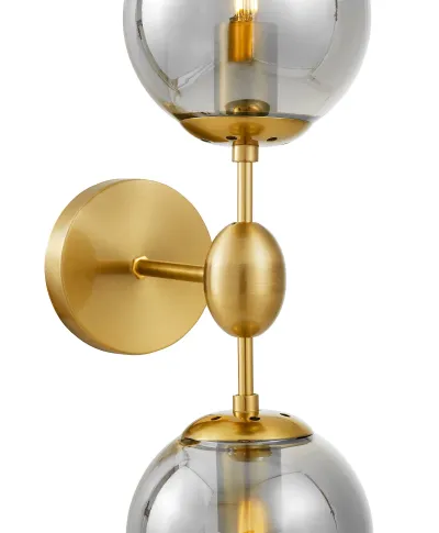 LAMPA ŚCIENNA KINKIET LOFTOWY MOSIĘŻNY-DYMIONY ZODIAK W2