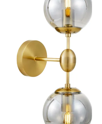 LAMPA ŚCIENNA KINKIET LOFTOWY MOSIĘŻNY-DYMIONY ZODIAK W2