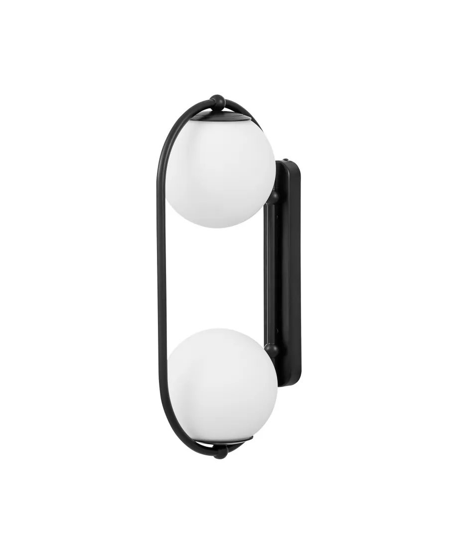 LAMPA ŚCIENNA KINKIET NOWOCZESNY CZARNY PANARI W2