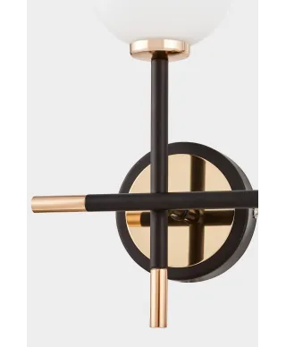 LAMPA ŚCIENNA KINKIET NOWOCZESNY CZARNO-ZŁOTY MARSIADA NEO RT