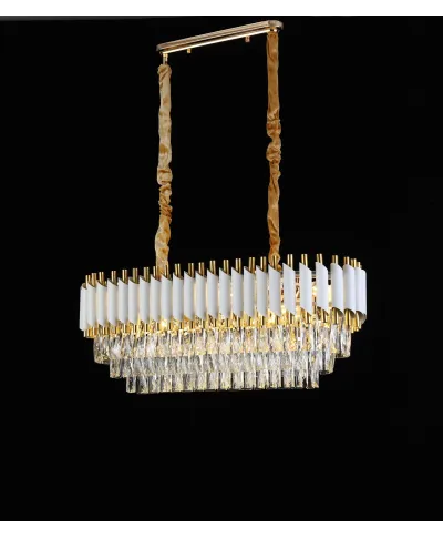 KLASYCZNY ŻYRANDOL KRYSZTAŁOWY BIAŁO-ZŁOTY MAZINI PRO