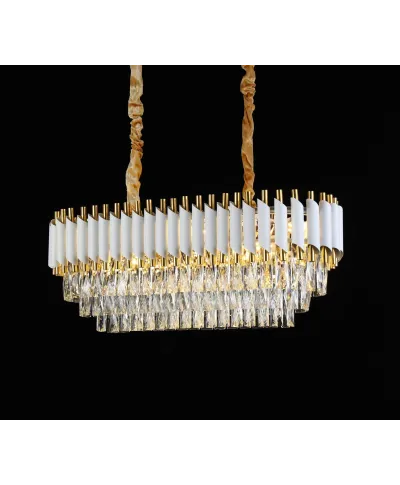 KLASYCZNY ŻYRANDOL KRYSZTAŁOWY BIAŁO-ZŁOTY MAZINI PRO