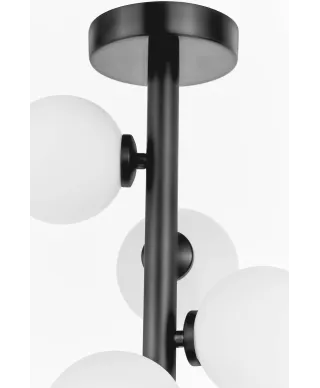 NOWOCZESNA LAMPA SUFITOWA CZARNA PETRICA W7