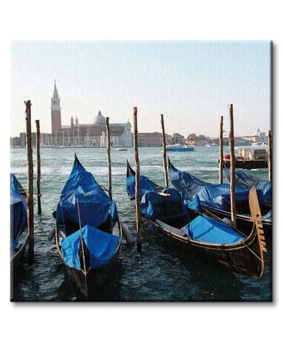 Wenecja, gondole - Obraz na płótnie