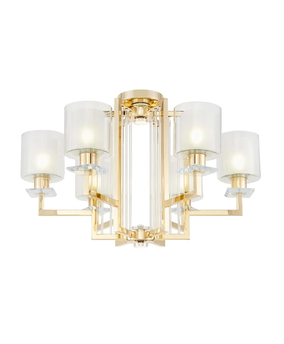 NOWOCZESNA LAMPA SUFITOWA ZŁOTA MANHATTAN W6