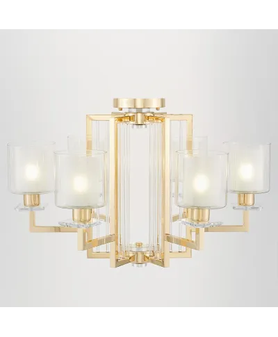 NOWOCZESNA LAMPA SUFITOWA ZŁOTA MANHATTAN W6