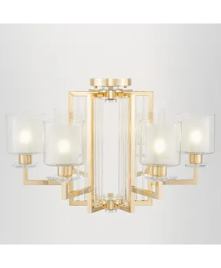 NOWOCZESNA LAMPA SUFITOWA ZŁOTA MANHATTAN W6