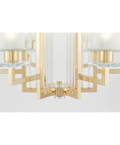 NOWOCZESNA LAMPA SUFITOWA ZŁOTA MANHATTAN W6