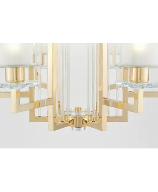 NOWOCZESNA LAMPA SUFITOWA ZŁOTA MANHATTAN W6