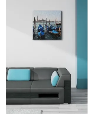 Wenecja, gondole - Obraz na płótnie
