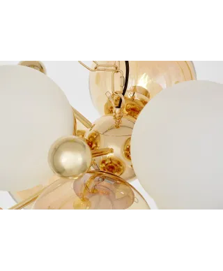 NOWOCZESNA LAMPA WISZĄCA ZŁOTA AFRODIS W6