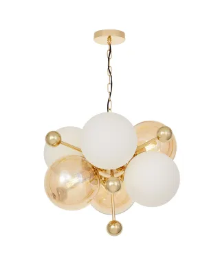 NOWOCZESNA LAMPA WISZĄCA ZŁOTA AFRODIS W6