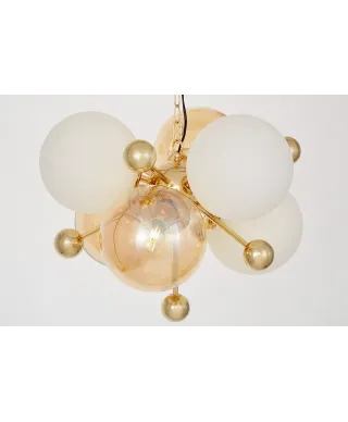 NOWOCZESNA LAMPA WISZĄCA ZŁOTA AFRODIS W6