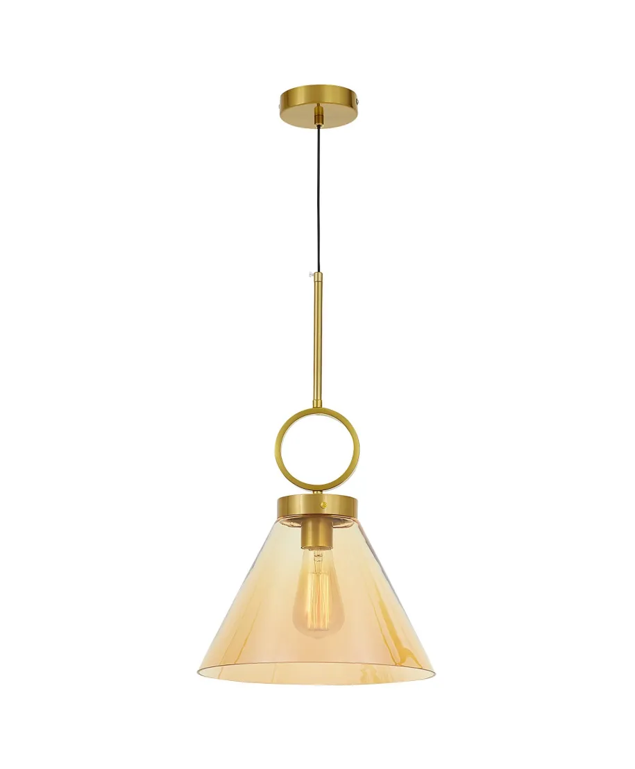 LAMPA WISZĄCA BURSZTYNOWA NOWOCZESNA FERMINI