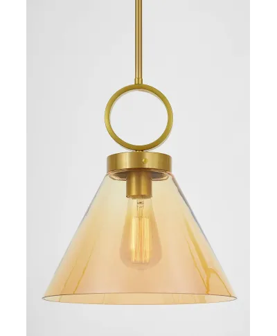 LAMPA WISZĄCA BURSZTYNOWA NOWOCZESNA FERMINI