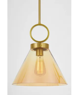 LAMPA WISZĄCA BURSZTYNOWA NOWOCZESNA FERMINI