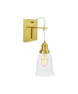 LAMPA ŚCIENNA KINKIET LOFTOWY MOSIĘŻNY MOLETTI W1