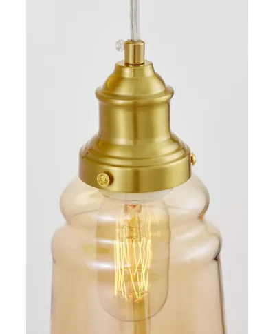 LAMPA ŚCIENNA KINKIET LOFTOWY BURSZTYNOWY MOLETTI W1