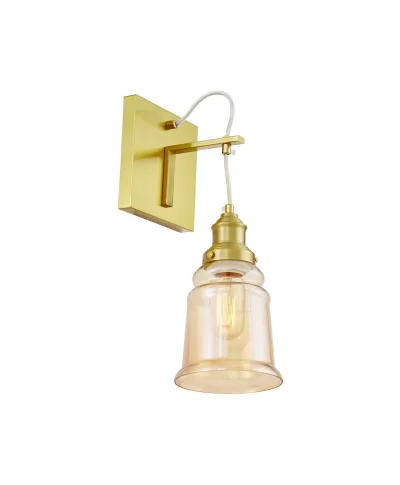 LAMPA ŚCIENNA KINKIET LOFTOWY BURSZTYNOWY MOLETTI W1