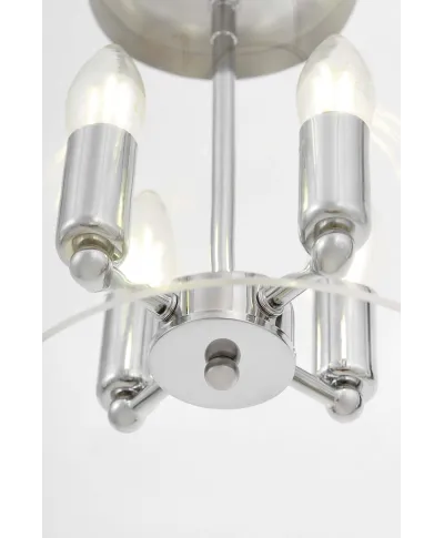 NOWOCZESNA LAMPA WISZĄCA CHROMOWANA BELLARIA