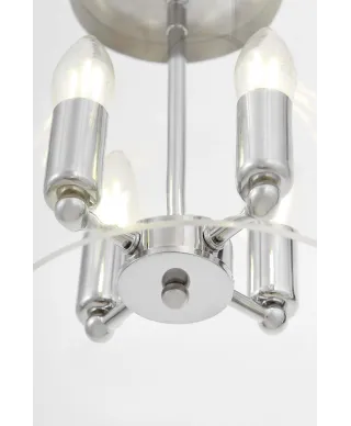 NOWOCZESNA LAMPA WISZĄCA CHROMOWANA BELLARIA