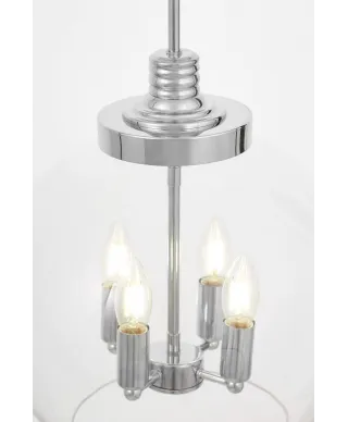 NOWOCZESNA LAMPA WISZĄCA CHROMOWANA BELLARIA