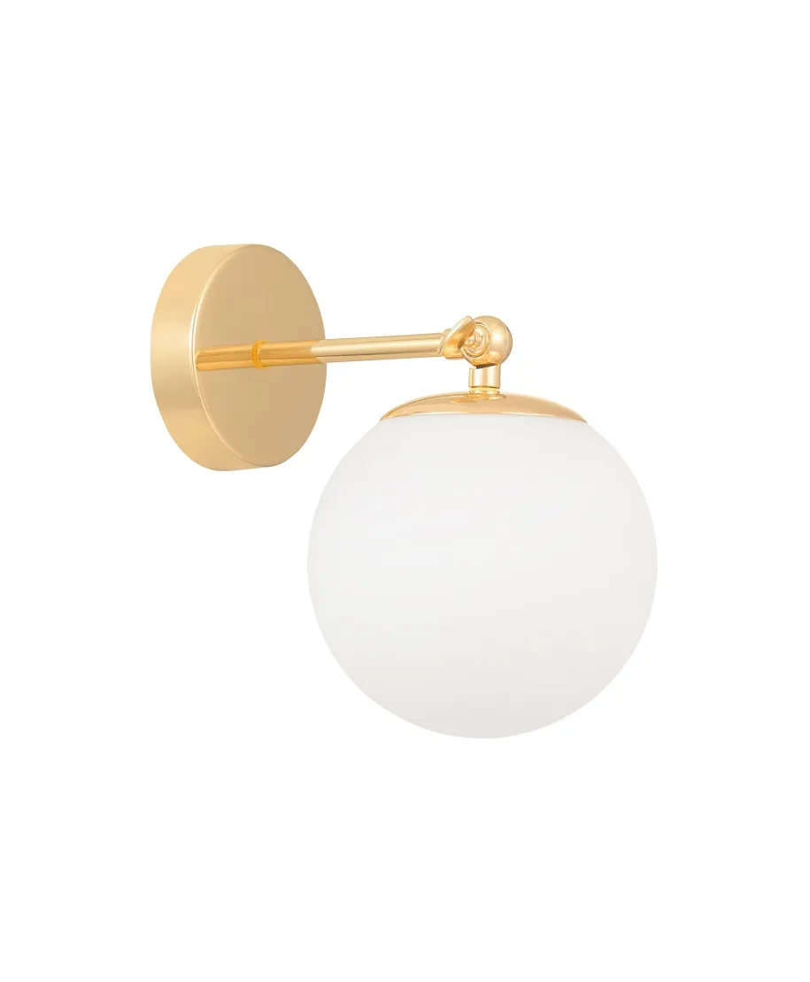 LAMPA ŚCIENNA KINKIET NOWOCZESNY ZŁOTY FREDICA W1