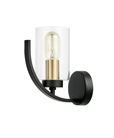 LAMPA ŚCIENNA KINKIET LOFT CZARNO-MOSIĘŻNA MONTEREY W1