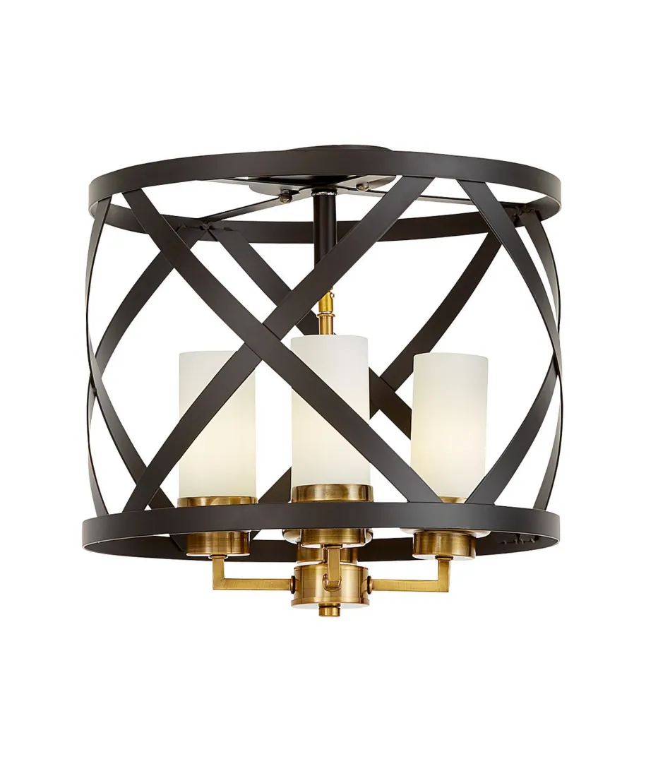 LAMPA SUFITOWA LOFT CZARNO-MOSIĘŻNA ASTILA W4