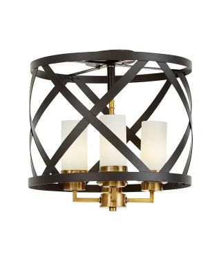 LAMPA SUFITOWA LOFT CZARNO-MOSIĘŻNA ASTILA W4