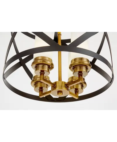 LAMPA SUFITOWA LOFT CZARNO-MOSIĘŻNA ASTILA W4