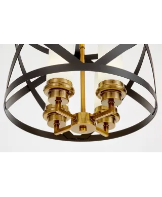 LAMPA SUFITOWA LOFT CZARNO-MOSIĘŻNA ASTILA W4