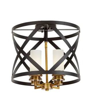 LAMPA SUFITOWA LOFT CZARNO-MOSIĘŻNA ASTILA W4