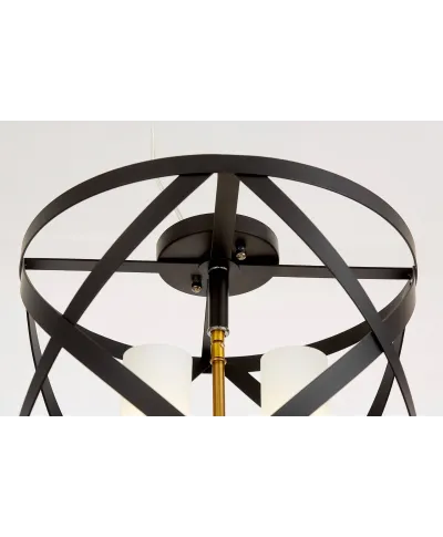 LAMPA SUFITOWA LOFT CZARNO-MOSIĘŻNA ASTILA W4