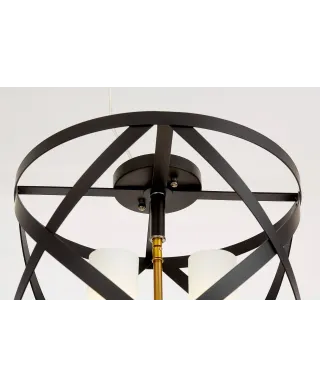 LAMPA SUFITOWA LOFT CZARNO-MOSIĘŻNA ASTILA W4